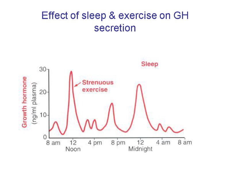 Effect of sleep & exercise on GH secretion